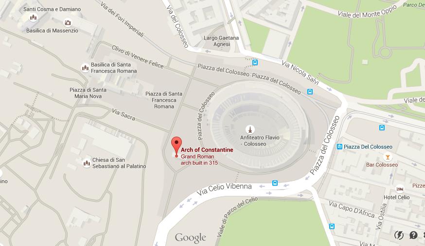 Map of Arch of Constantine - World Easy Guides