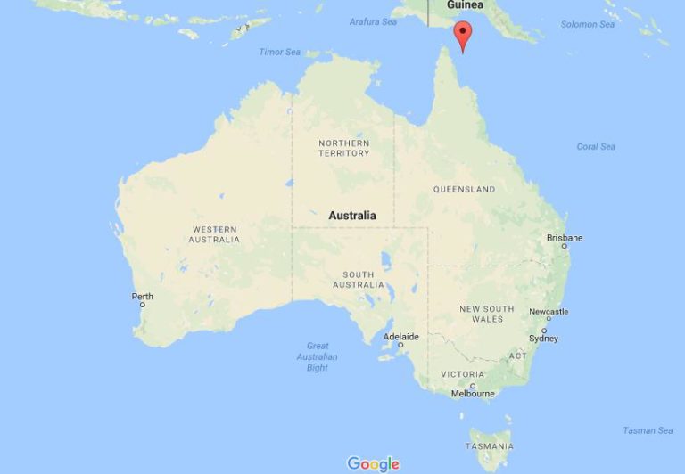 Where is Raine Island on map of Australia