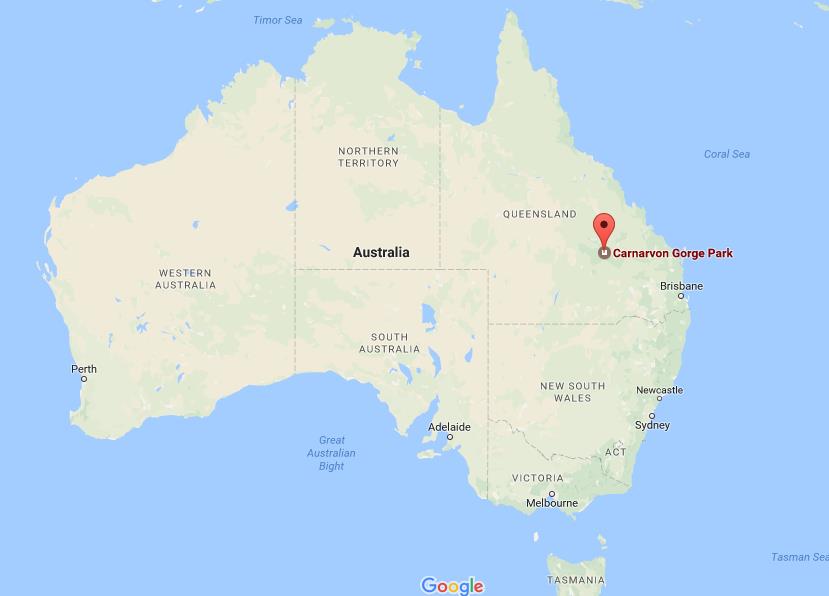 Where is Carnarvon Gorge on map Australia - World Easy Guides