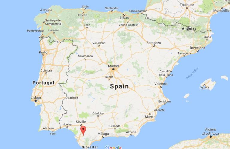 Where is Arcos de la Frontera on map of Spain