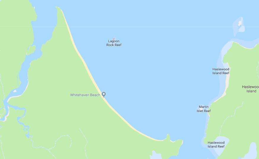 Map of Whitehaven Beach