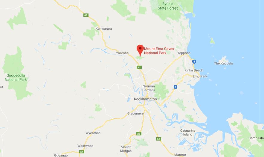 Where is Mount Etna Caves National Park on map of Rockhampton