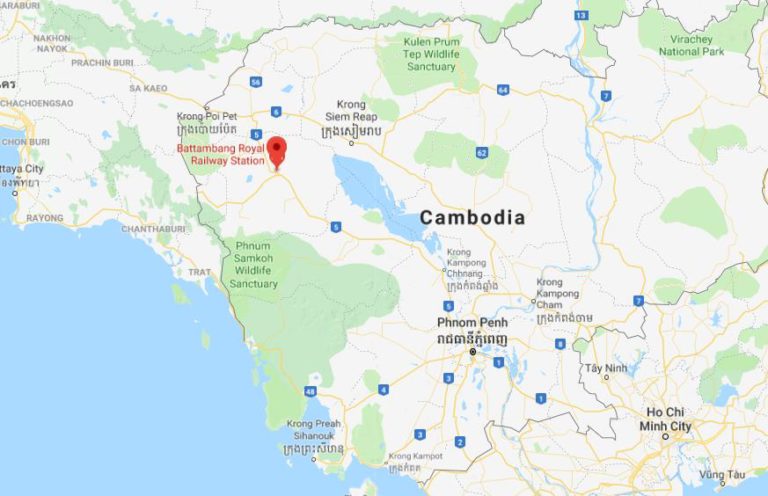 Where is Battambang on map of Cambodia