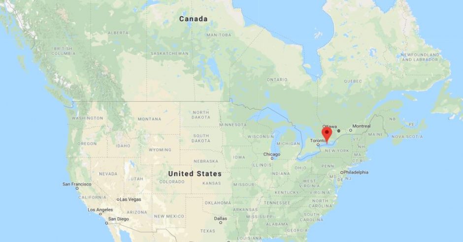 Where is Lake Ontario on map of Canada and USA