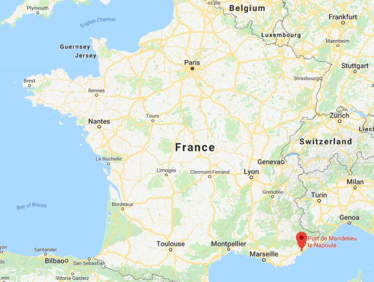 Where is Mandelieu la Napoule on map of France