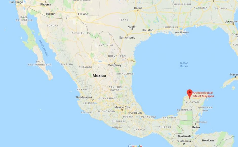 Where is Mayapan on map of Mexico