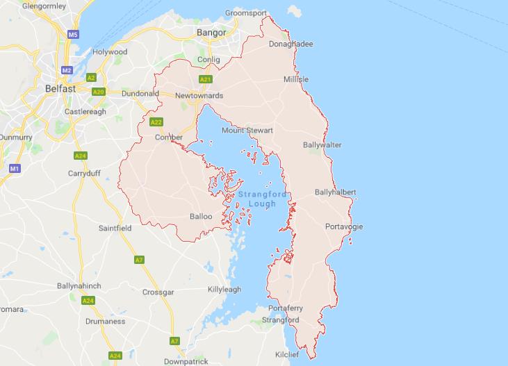 Map of Ards Peninsula - World Easy Guides